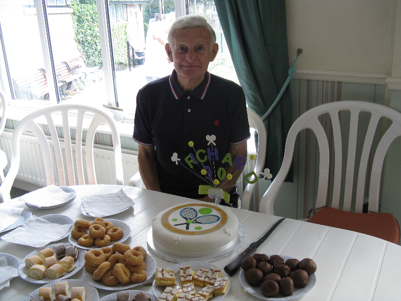 Surrounded by cake