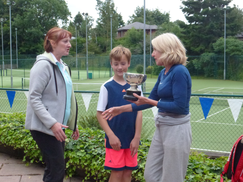 2017 Presentation to the Winners of the Mixed Doubles, Cameron Thys and Diane Furnival 