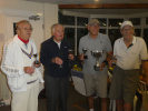 John, Derek,Winner Terry and Stan with their Trophies at the Over 80's Tournament