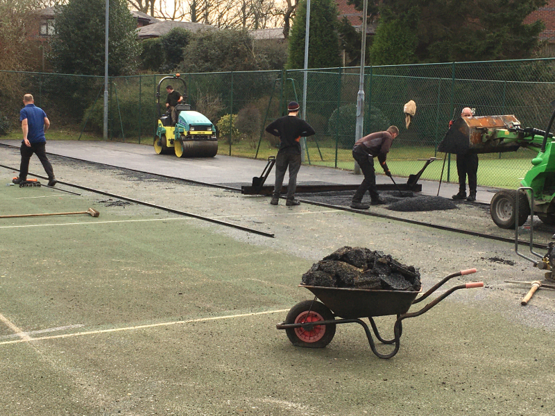 Court 3 and 4 new tarmac